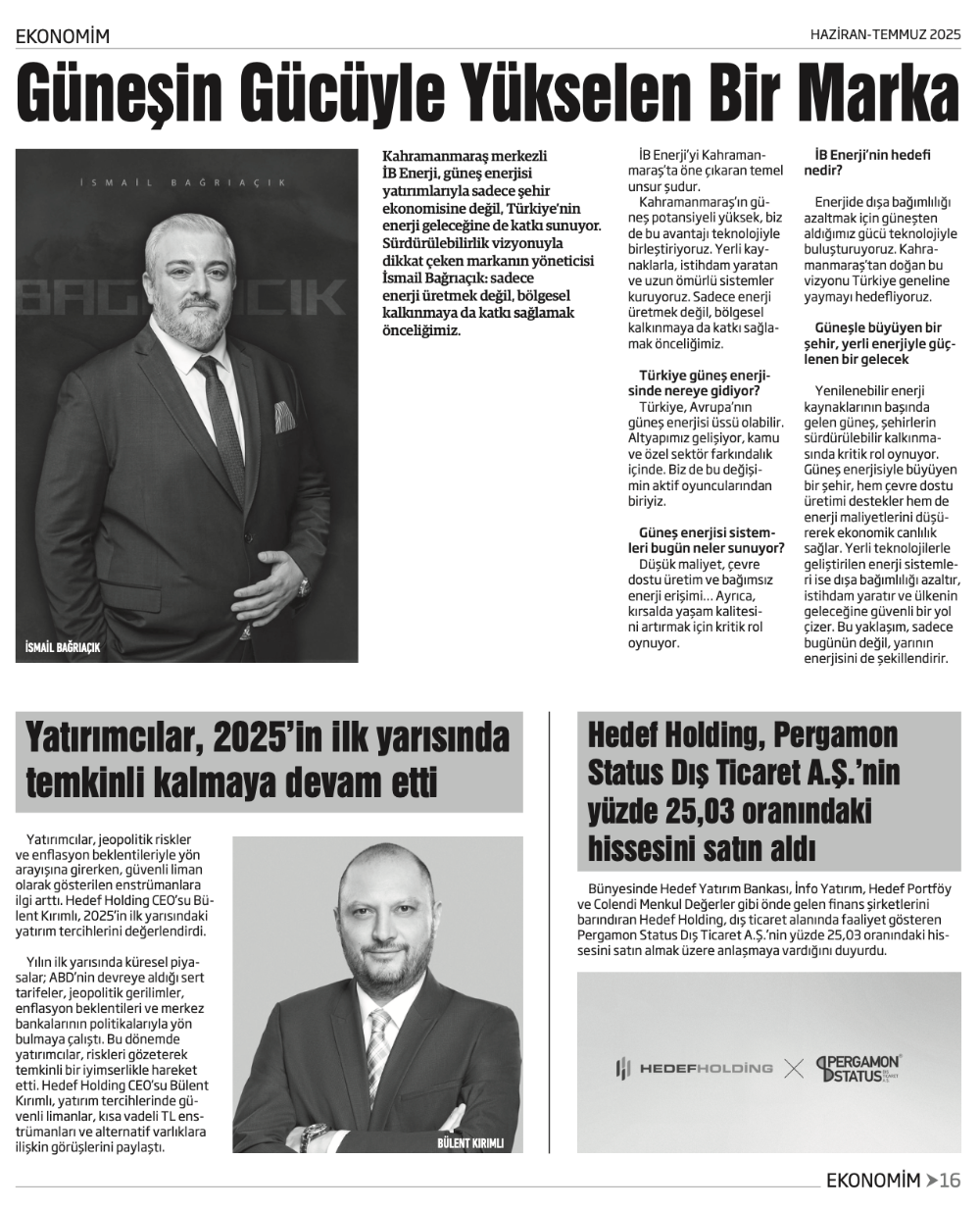 EKONOMİM Temmuz Sayısı Çıktı!